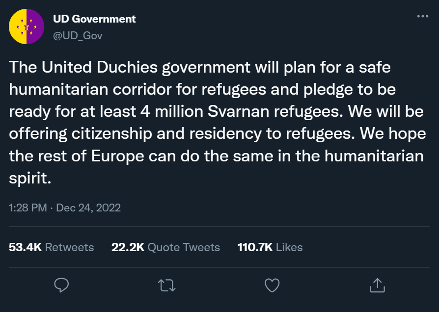United Duchies refugee tweet.png